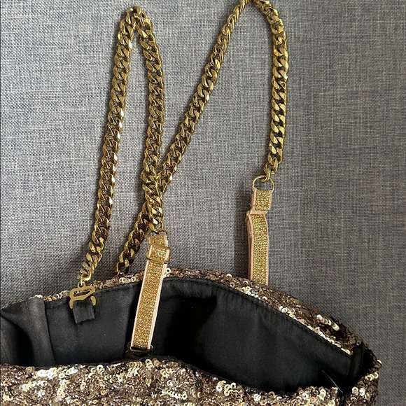 NADINE MERABI LUCINDA  Glittering Gold Jumpsuit. S/M
US 6 - Picture 9 of 17